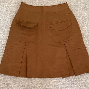 Newport News Brown A-Line Skirt with Pockets